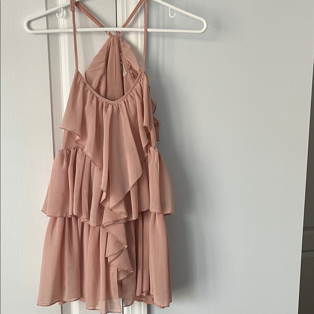 Cecico Peach Ruffle Blouse